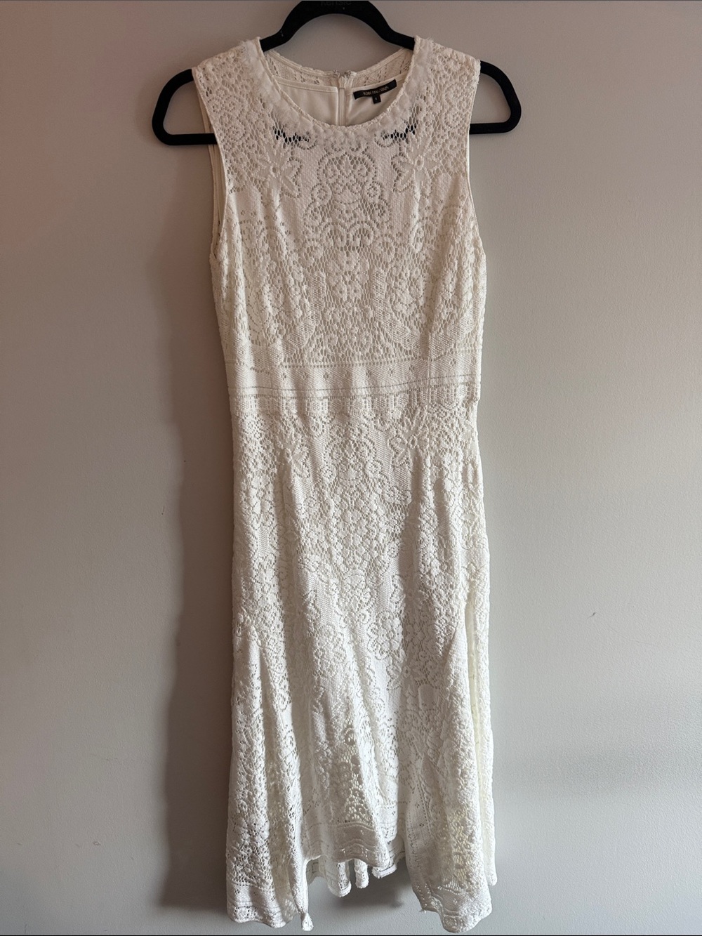 Kobi Halperin Ivory Lace Midi Dress
